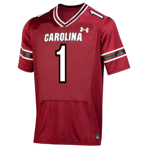 Women's Under Armour #1 Garnet South Carolina Gamecocks Replica Team Football Jersey Size: Large