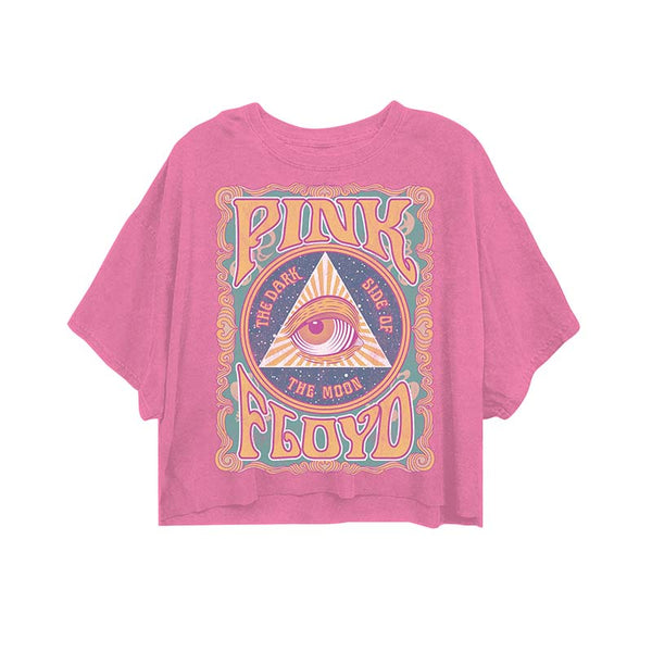 Goodie Two Sleeves | Sleeve Cropped Moon Pink Short Floyd Palmetto Eye T-Shirt