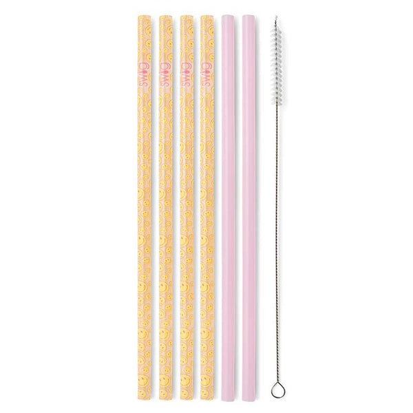 Swig Reusable Straw Set - Oh Happy Day + Pink