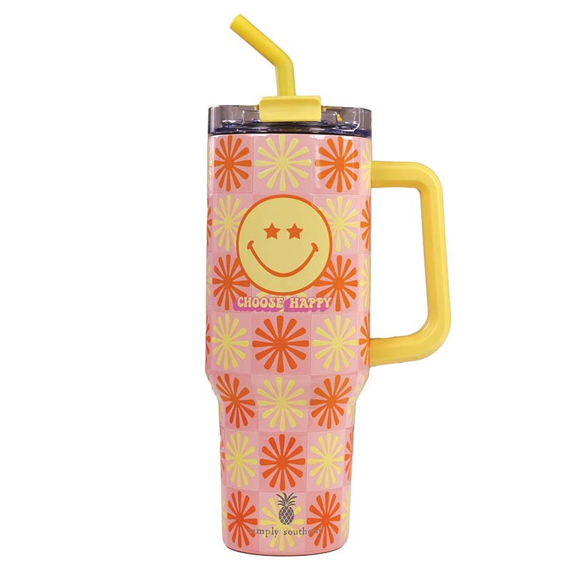 Simply Southern Pink Flower 40oz Tumbler