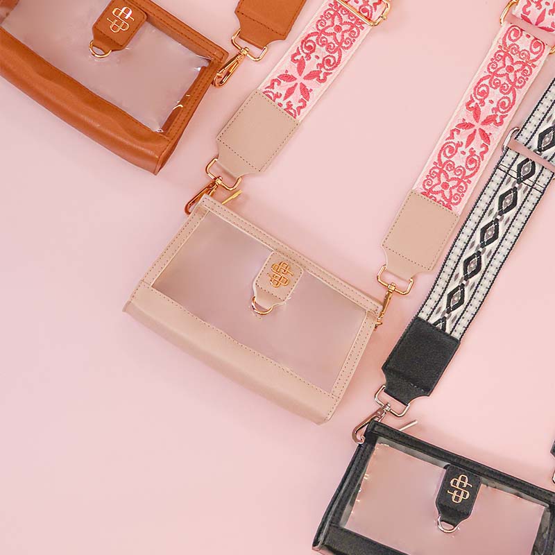 Leather Clear Crossbody Bag