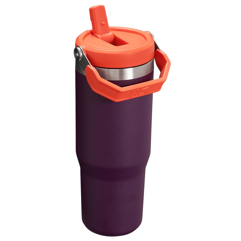 The 30oz IceFlow Flip Straw Tumbler in Plum