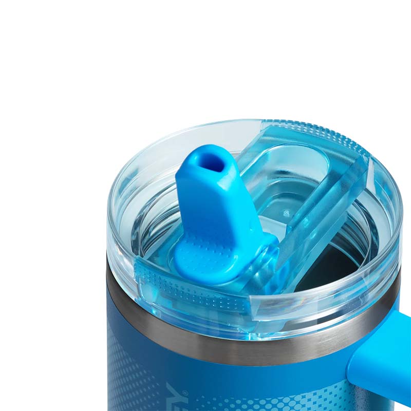 The 14oz Quencher ProTour Flip Straw Tumbler in Azure Fade