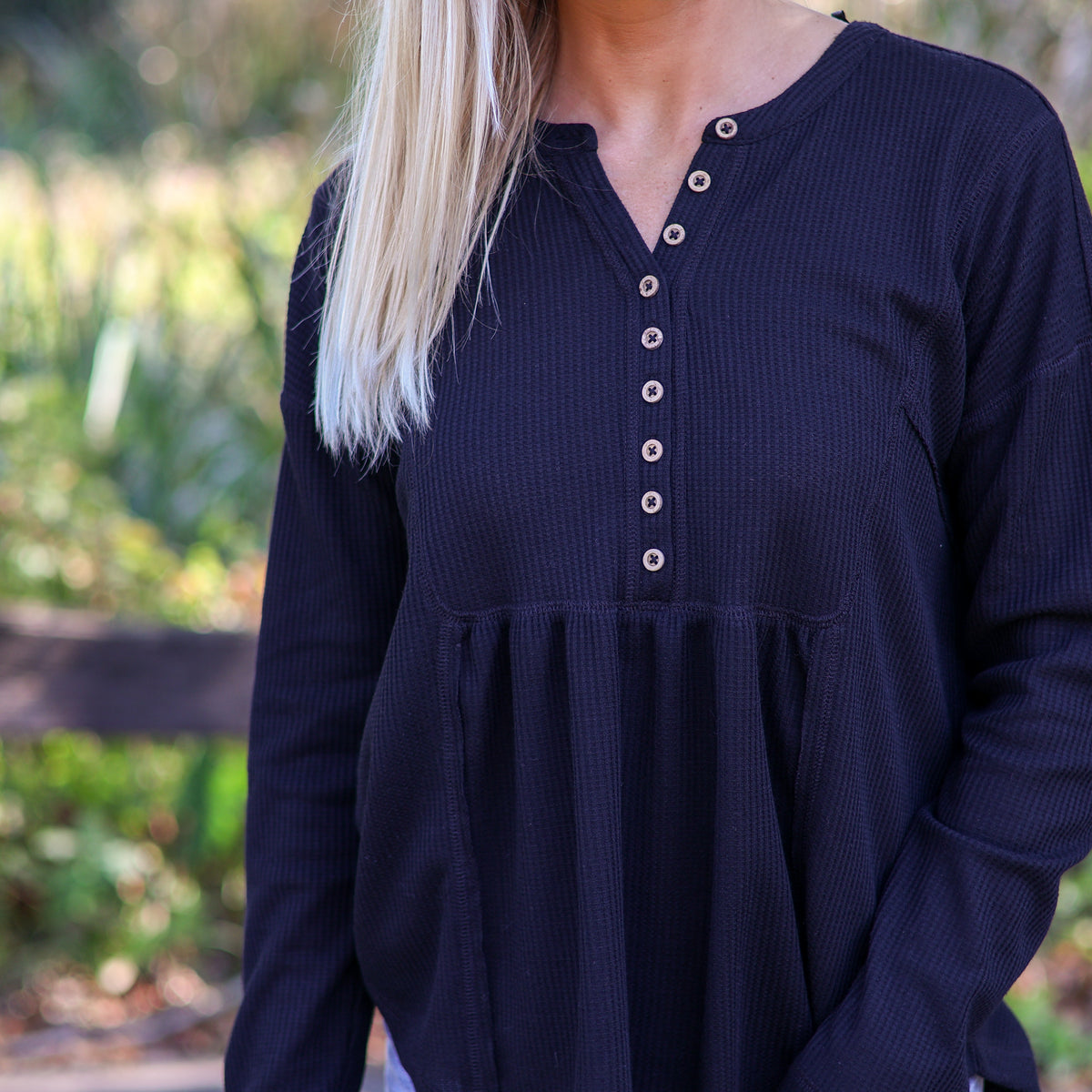 Babydoll Long Sleeve Henley