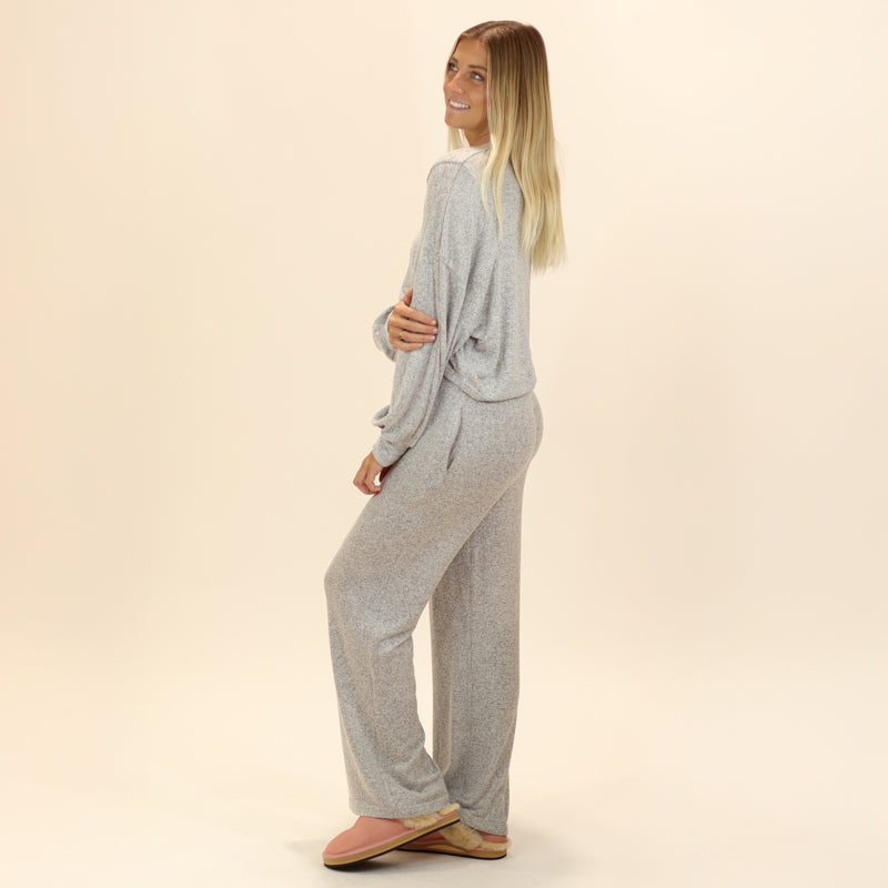 Wide Hacci Pant in Grey