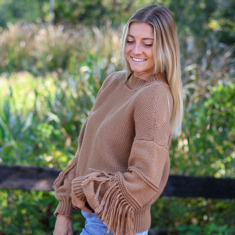 Fringe Sleeve Sweater