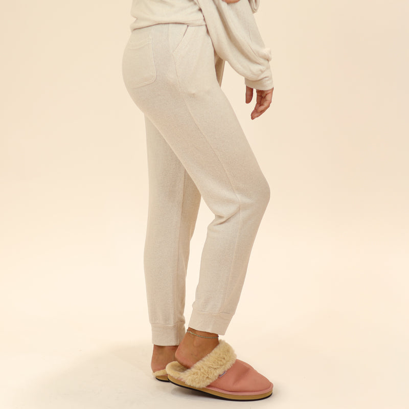 Hacci Jogger Pants in Oat