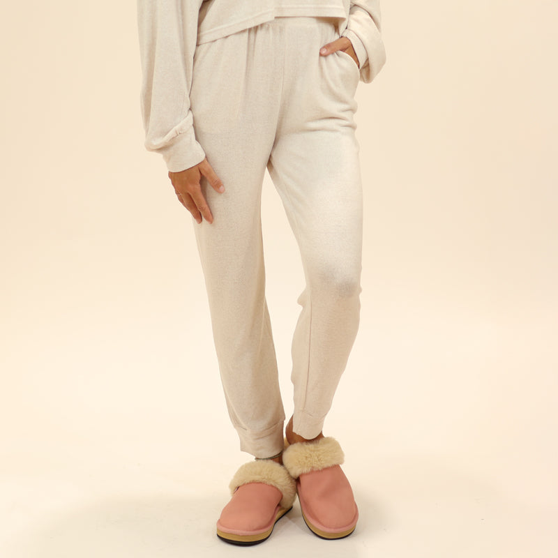 Hacci Jogger Pants in Oat