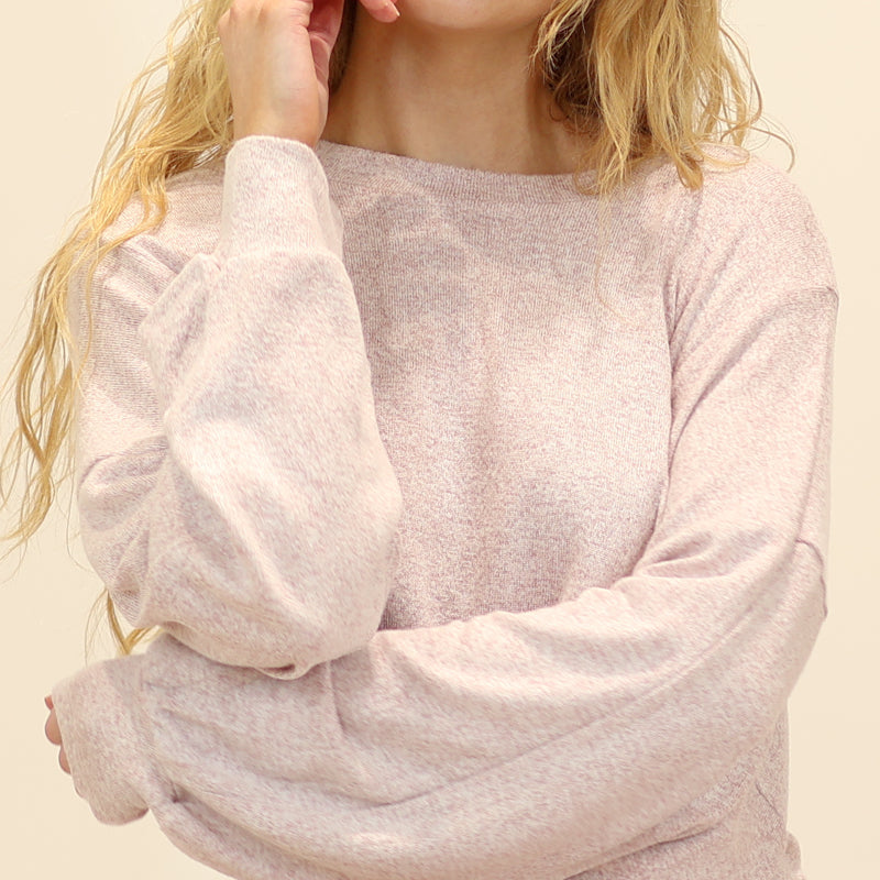 Hilo Hacci Long Sleeve Top in Pink