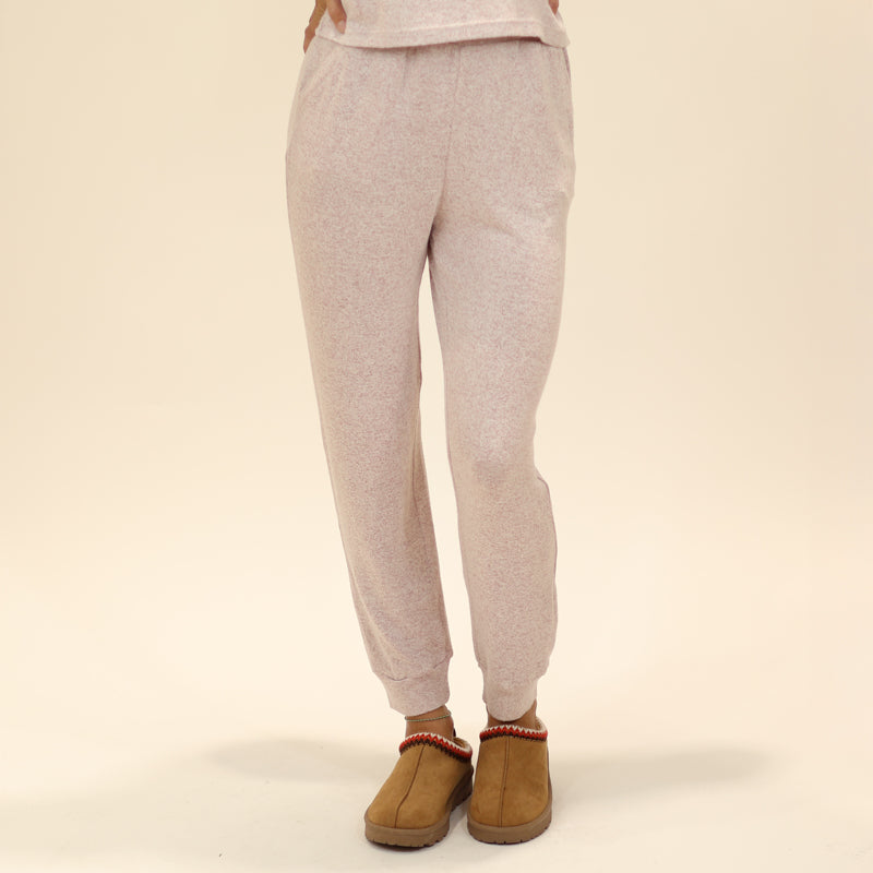 Hacci Jogger Pants in Pink