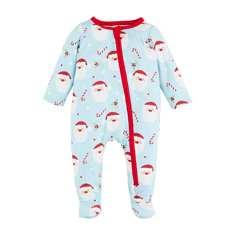 Baby Blue Santa Glow Onesie