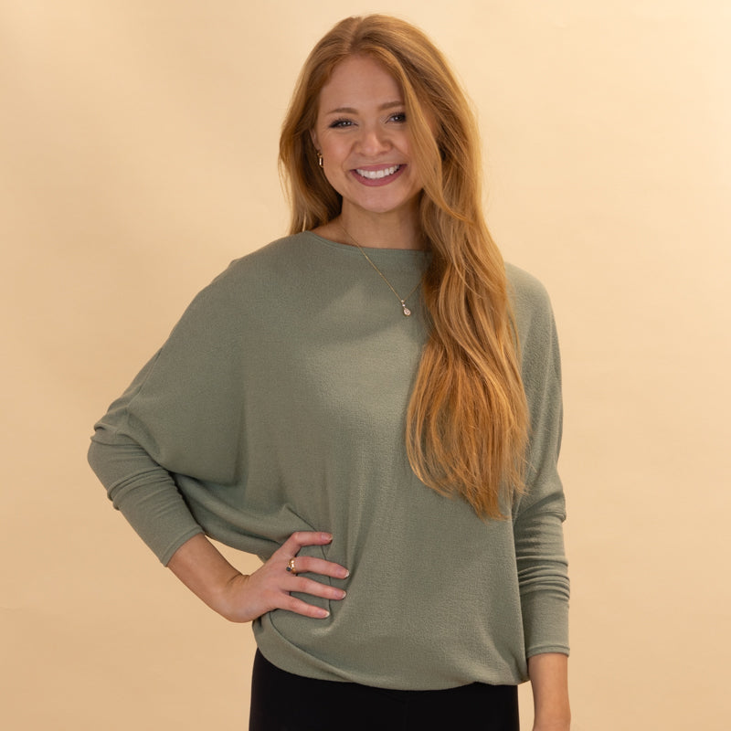 Long Sleeve Cocoon Top