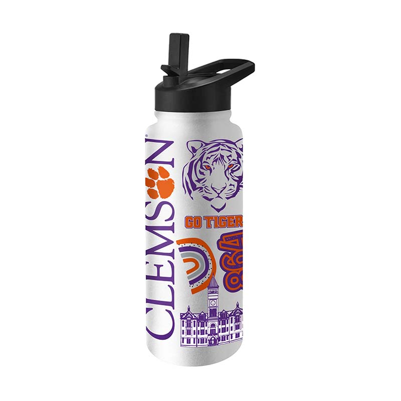 Logo Chair 34 oz Cubs Native Quencher Bottle - Bottle and Can Coolers