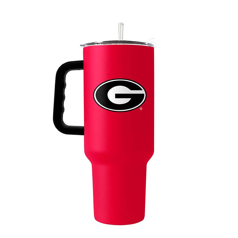 UGA 40oz Travel Handled Tumbler