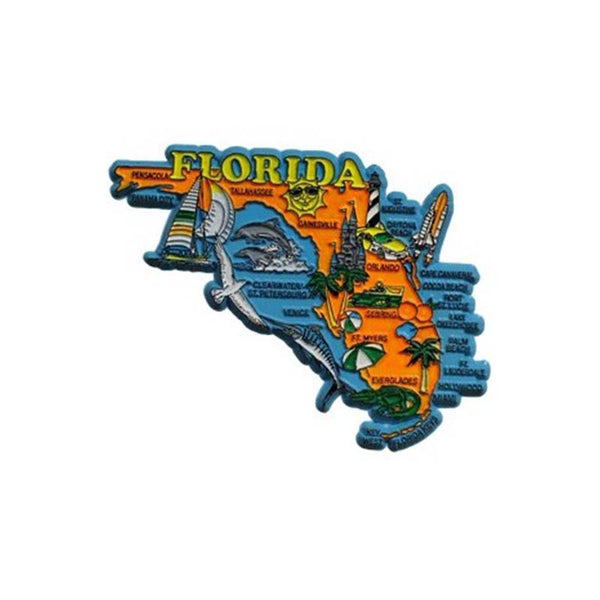 Tri-State Souvenir and Novelty Florida Jumbo Map Magnet | Palmetto Moon