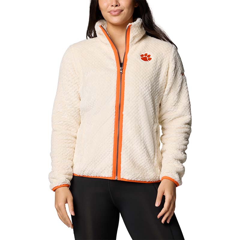 Columbia white fuzzy jacket on sale