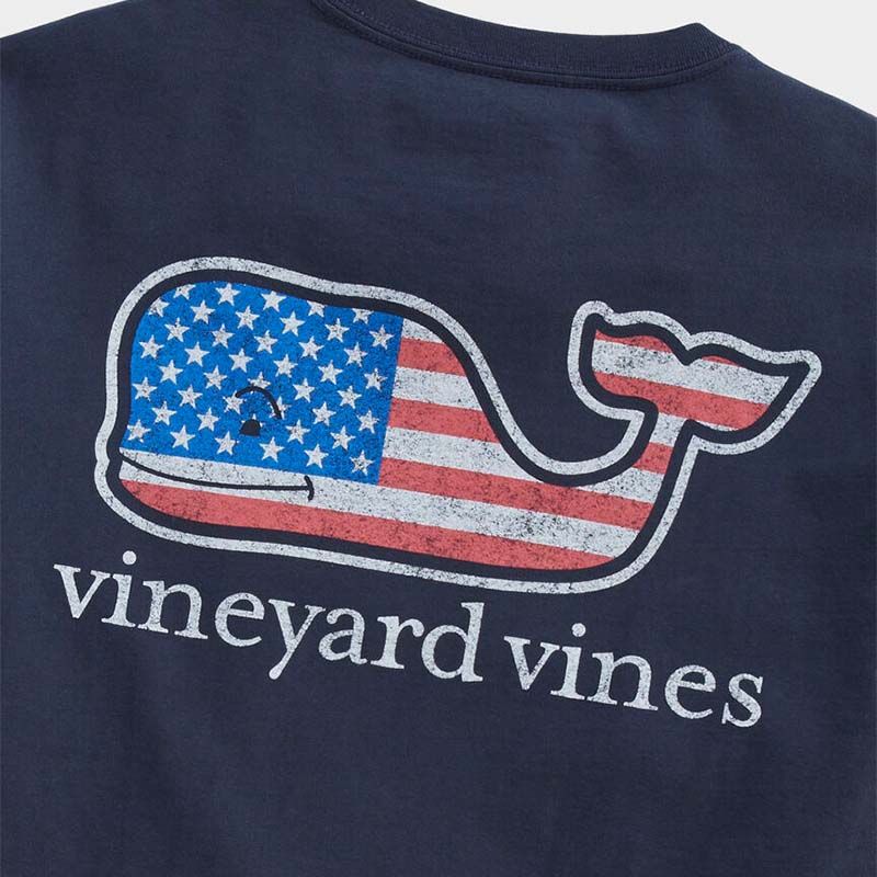 Vineyard Vines Men's Short-Sleeve VV Americana Whale Pocket T-Shirt