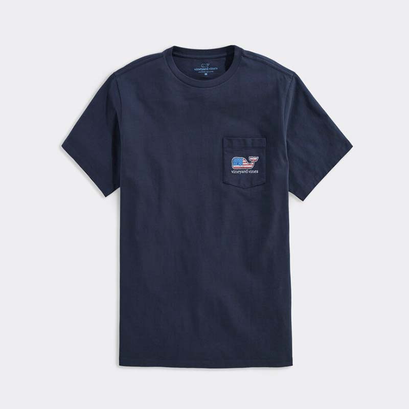 Vineyard Vines Men's Graphic Chest Patch Crewneck SS T-Shirt Vineyard Navy  $42[S] 