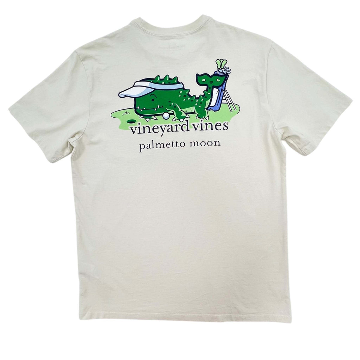 Golf Gator Whale Short Sleeve T-Shirt in Stone