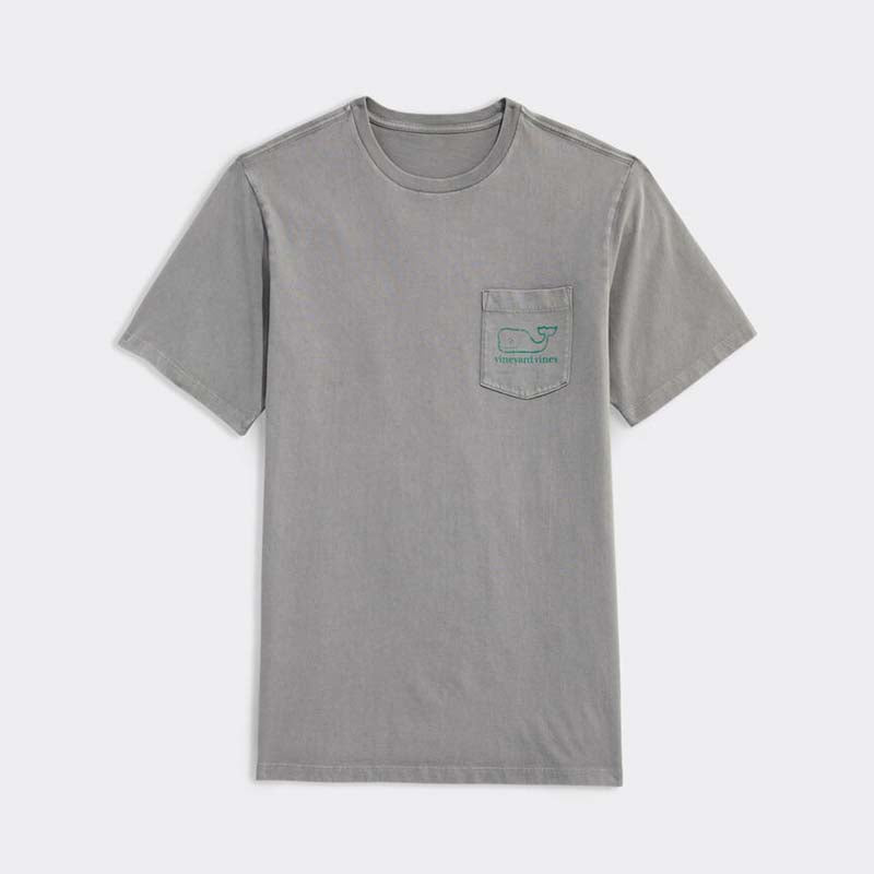 Heritage Wash Whale Short Sleeve T-Shirt in grey