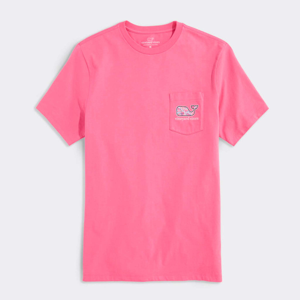 Bone Fishing Whale Short-Sleeve Pocket Tee in Pink