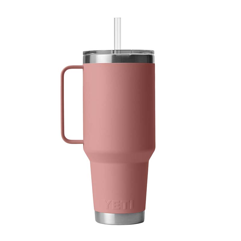 Yeti Sandstone Pink Rambler 42oz Straw Mug