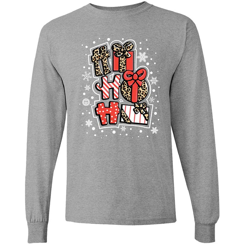 Leopard Ho Ho Ho Long Sleeve T-Shirt