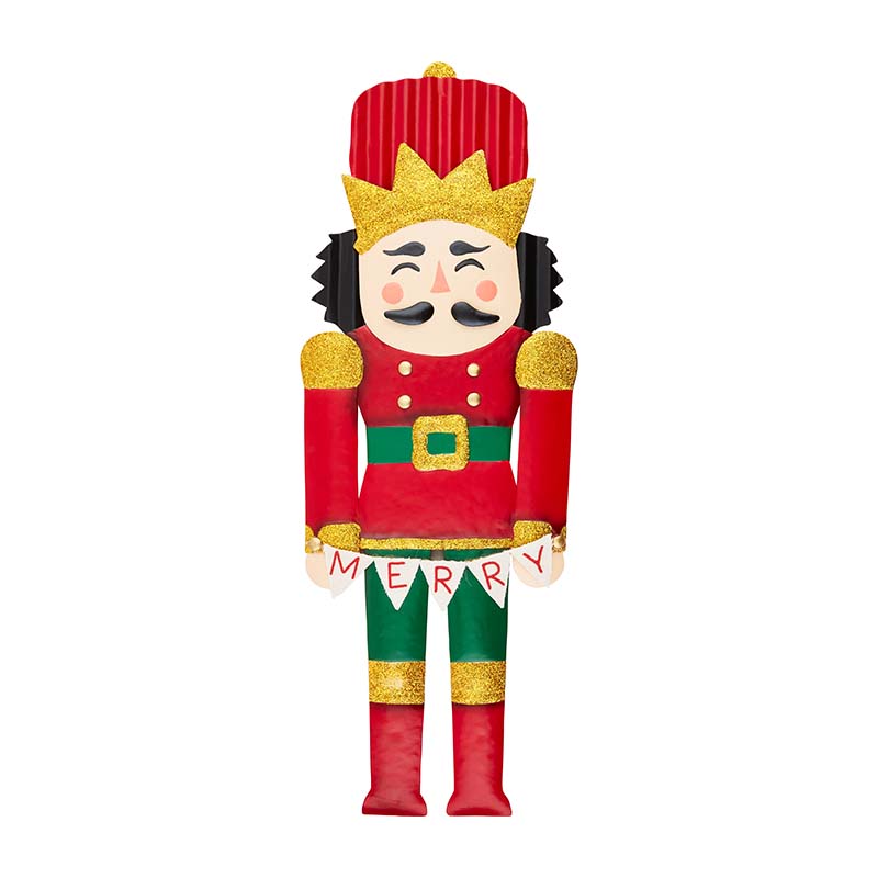 Tin Nutcracker Door Decor