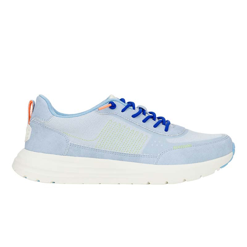 Side shot of Hey Dude&#39;s Men&#39;s Sirocco Alta Neon in Sky Blue