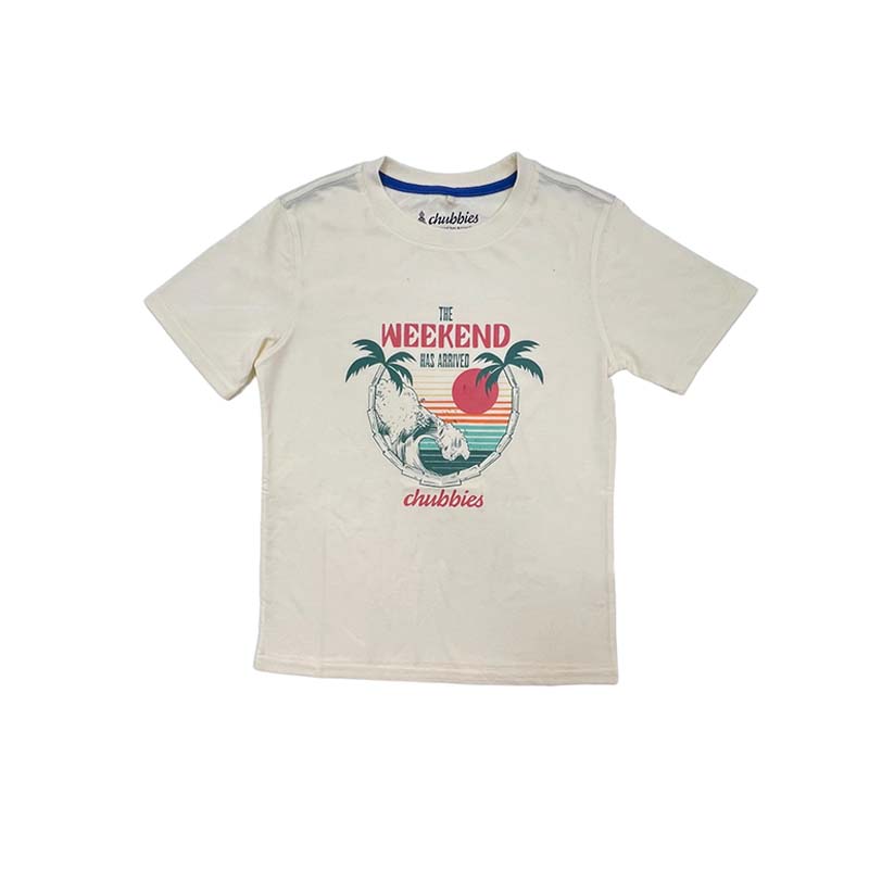 Chubbies White 70's Sun Palm Short Sleeve T Shirt