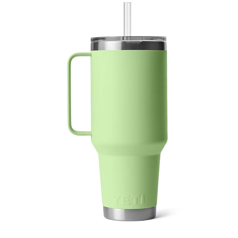 Alternate view of the Yeti key Lime Rambler 42oz Straw Mug