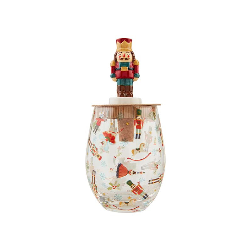 Nutcracker Christmas Wine Glass