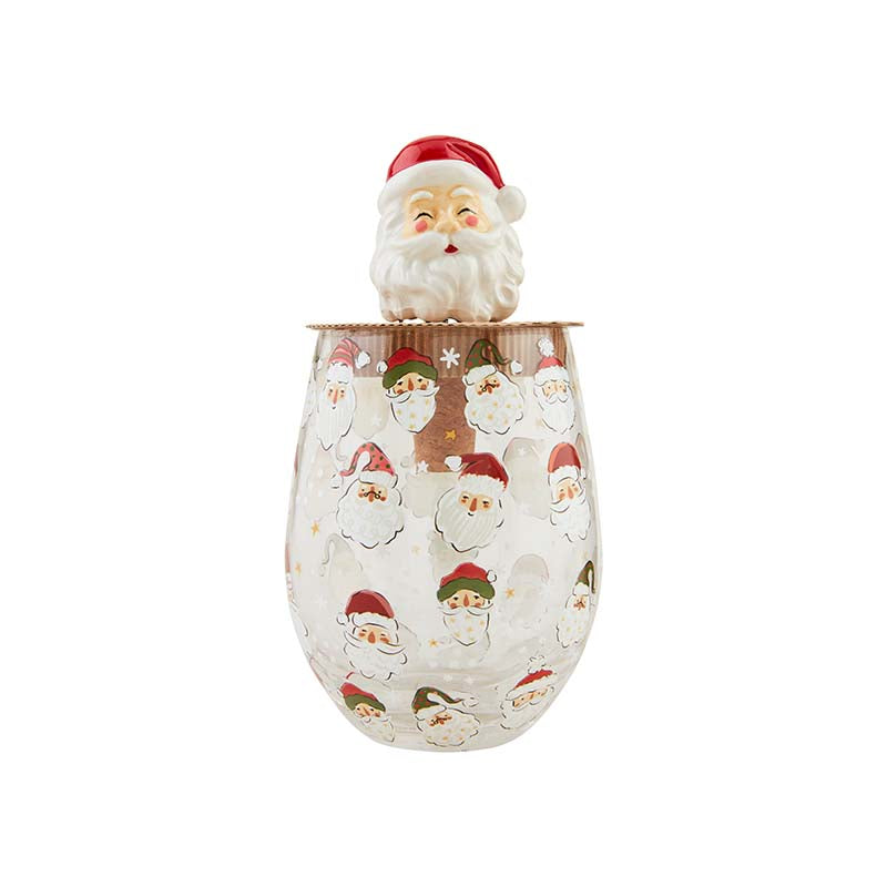 Santa Christmas Wine Glass