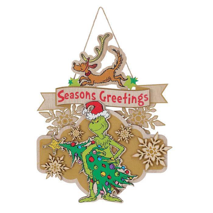 Grinch & Max Door Hanger