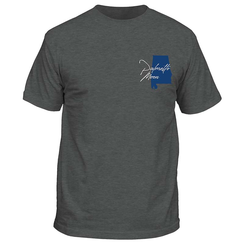 Front view of Palmetto Moon Alabama State Flag Short Sleeve T-Shirt