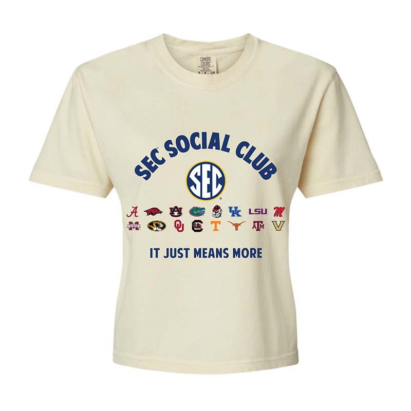 SEC Social Club Cropped Short Sleeve T-Shirt