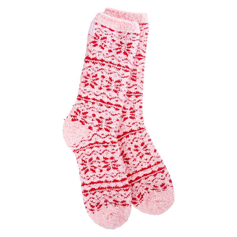 Soft & Cozy Fair Isle Pink Socks