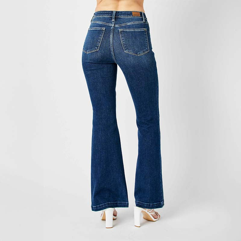 Side Seam High Rise Flare Jeans