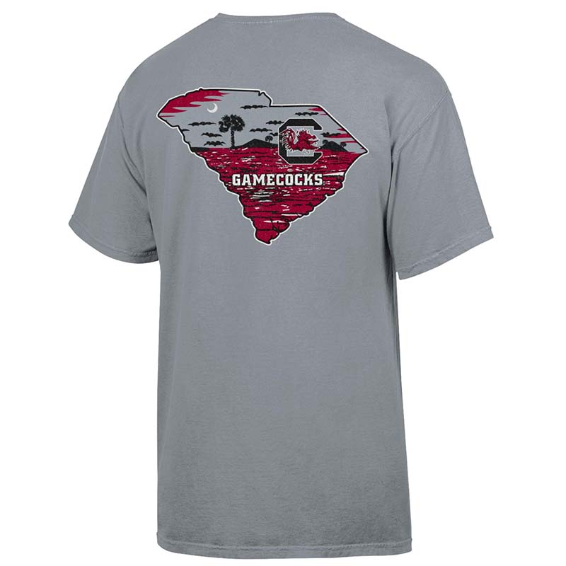 grey USC state of south carolina horizon short sleeve shirt