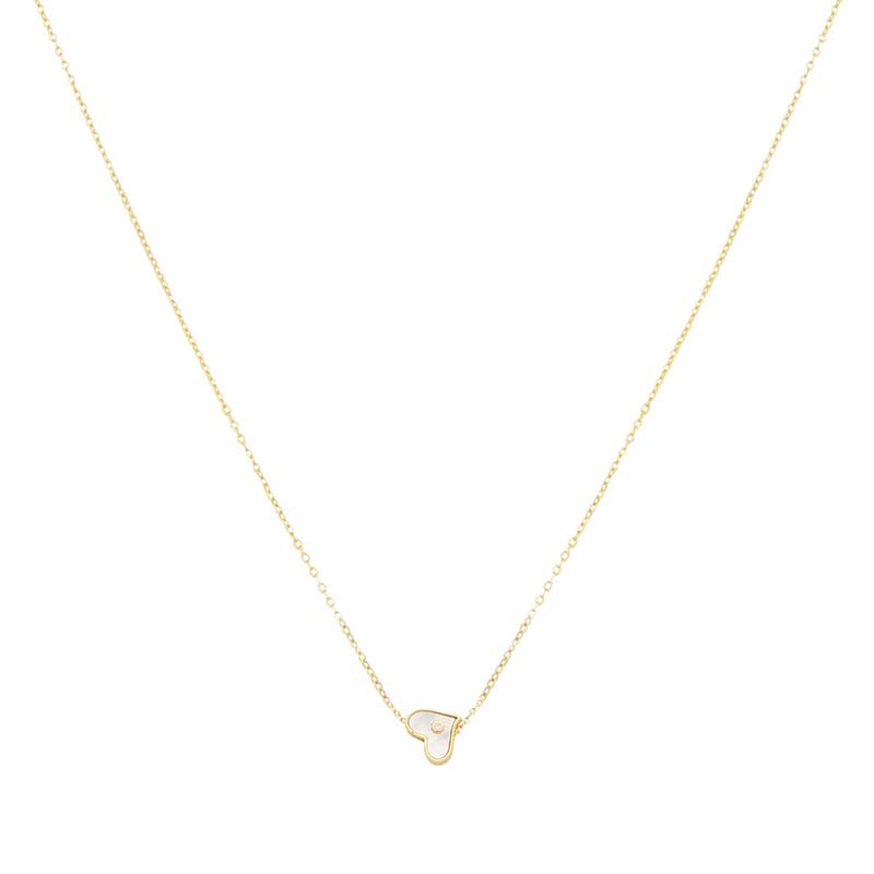 Gold Heart Pendant Necklace