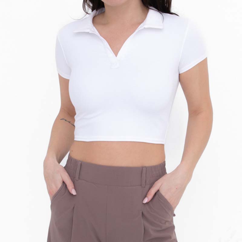 Louisville Cardinals Womens White Short N Sweet Crop Short Sleeve T-Shirt