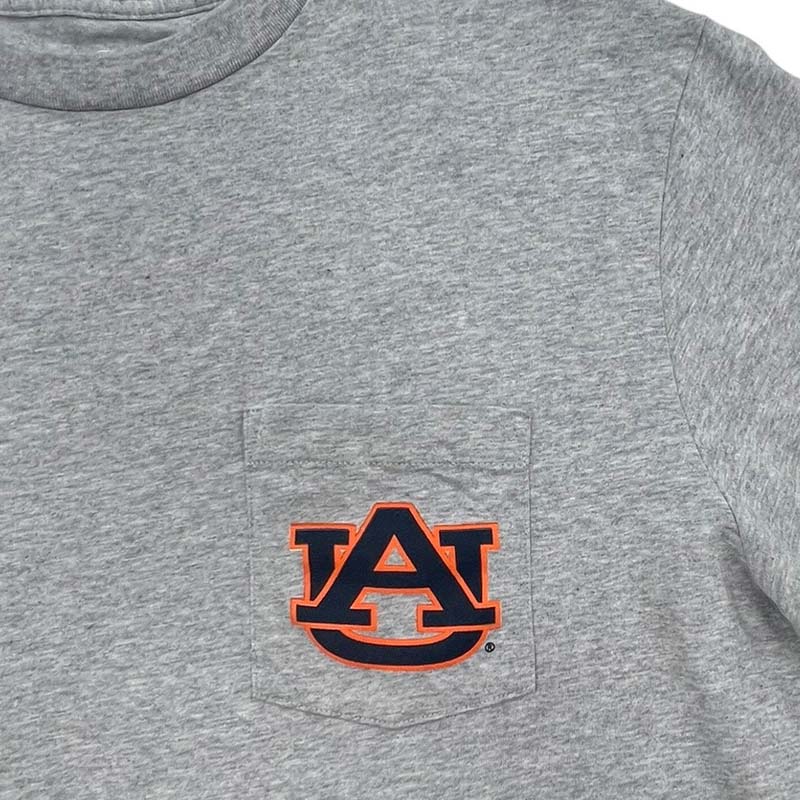 Front shot of Vineyard Vines Grey Auburn Coach Short Sleeve T-Shirt