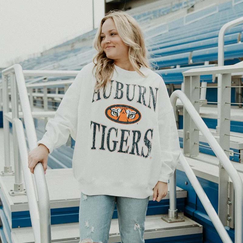 Gameday Social Women s Auburn Wynn Crewneck Sweatshirt Palmetto Moon