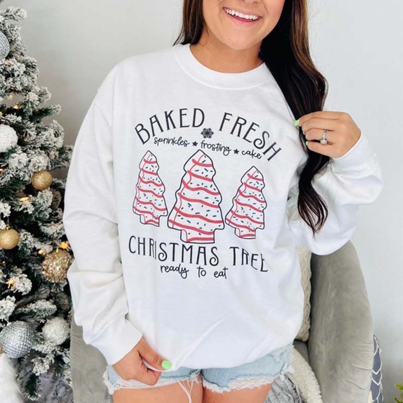 Baked Fresh Christmas Tree Crewneck Sweatshirt