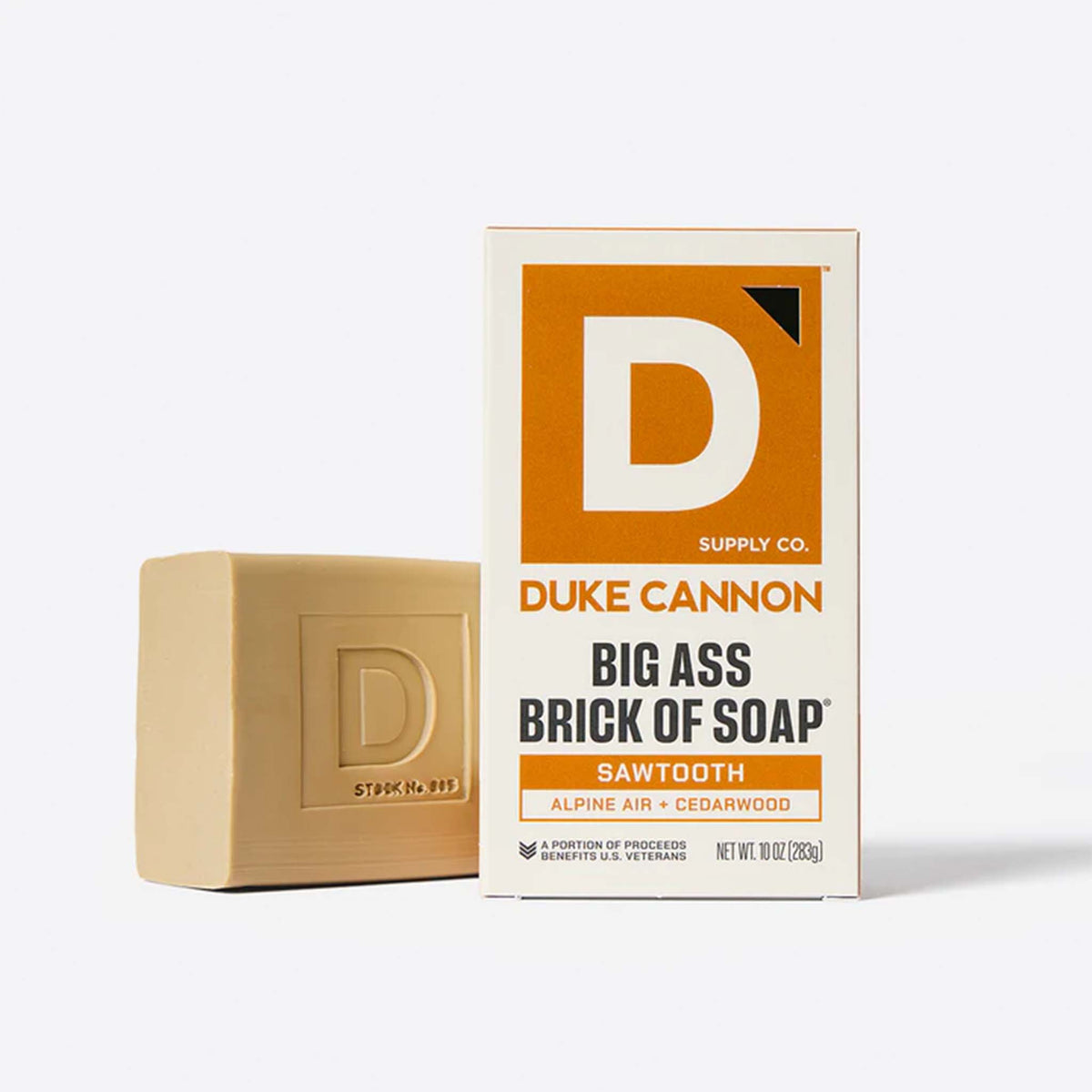 Duke Cannon Sawtooth Bar of Soap. Scented with Alpine Air and Cedarwood.