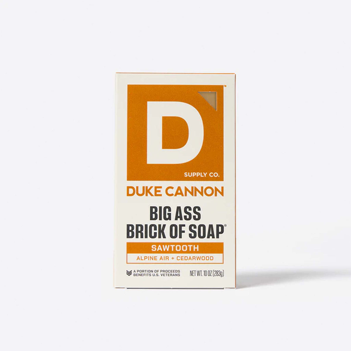 Duke Cannon Sawtooth Bar of Soap. Scented with Alpine Air and Cedarwood.