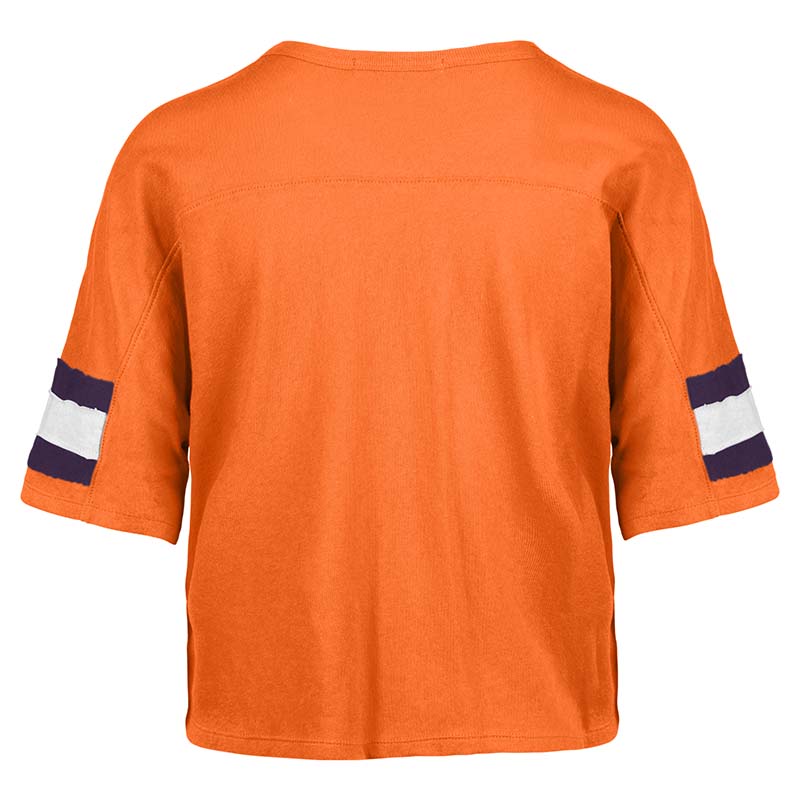 Back shot of Clemson Double Header Scout Crop Short Sleeve T-Shirt