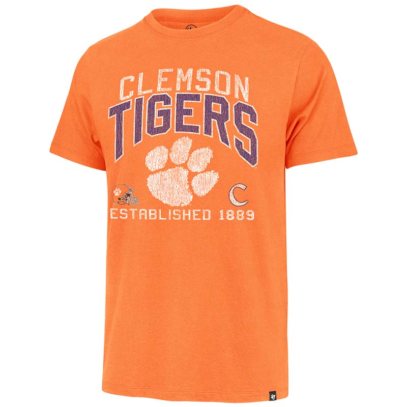 47 Brand Clemson Turned Up Franklin Short Sleeve T-Shirt