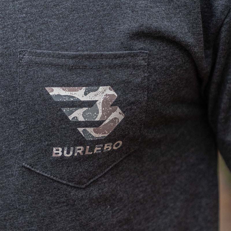 Close up of Classic Deer Camo Signature Logo Short Sleeve T-Shirt