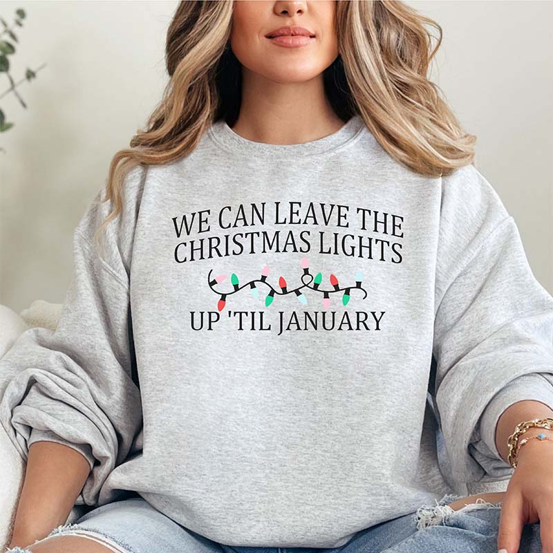 Christmas Lights January Crewneck Sweatshirt